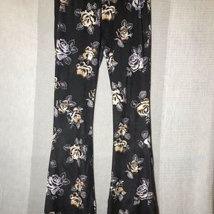 Bell bottom floral pants